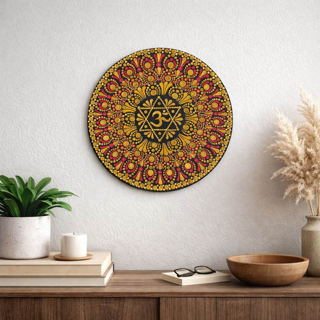 Om -The Jewel of Dot Mandala Arts