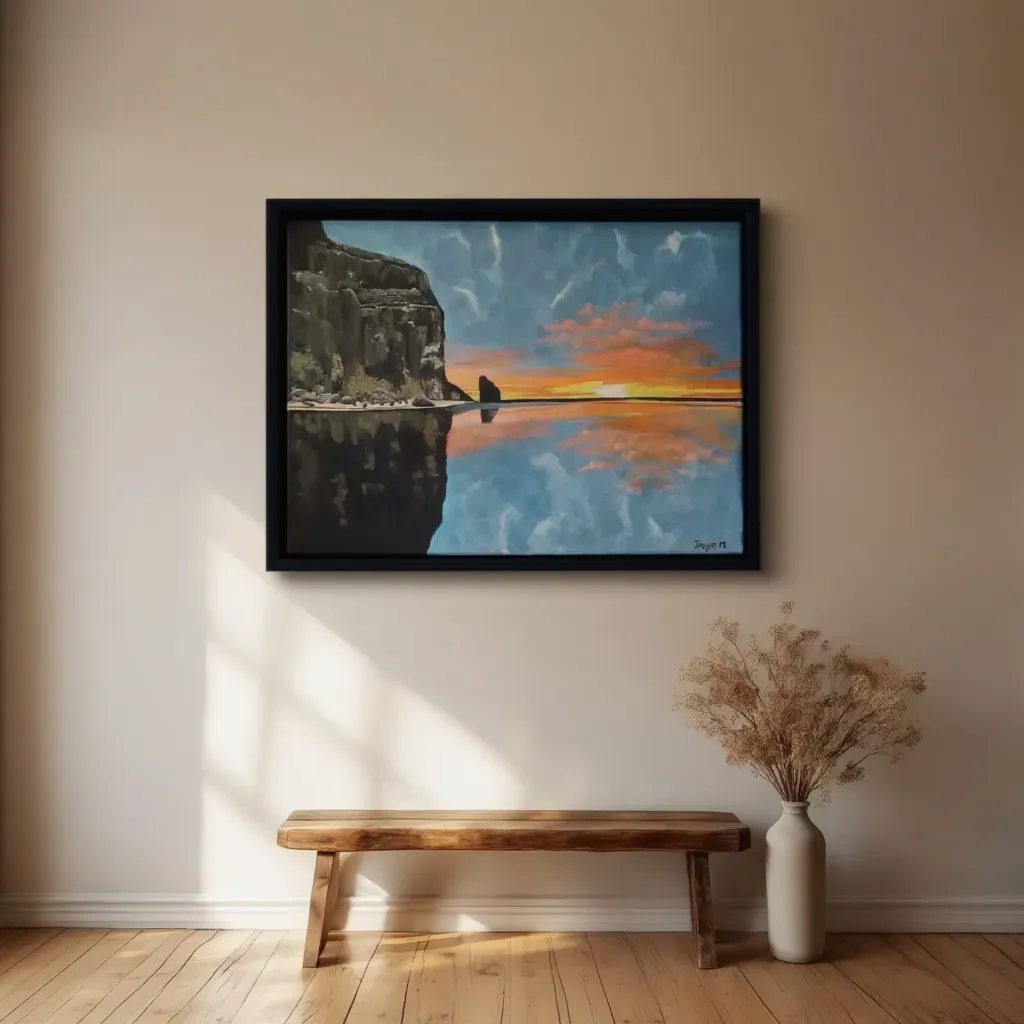 Bali Sunset Reflection -Acrylic Canvas Paintings