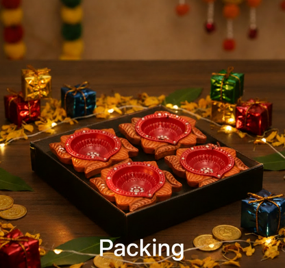 Jewel of Festival  : Hand-Painted Terracotta Diyas