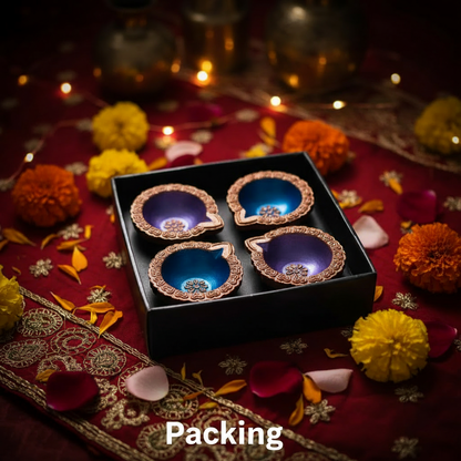 Jewel of Festival  : Hand-Painted Terracotta Diyas