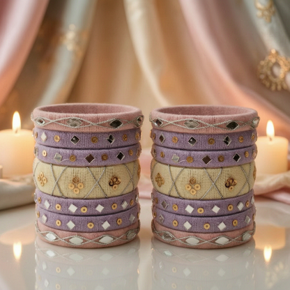 Elara Acrylic Thread Bangles Set | Handmade Designer Bangles for Women | Wedding, Festive & Ethnic Wear