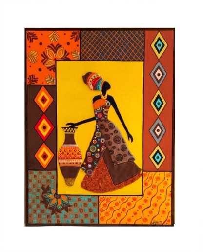 'She Who Carries Life'  -Mural Acrylic Canvas Paintings