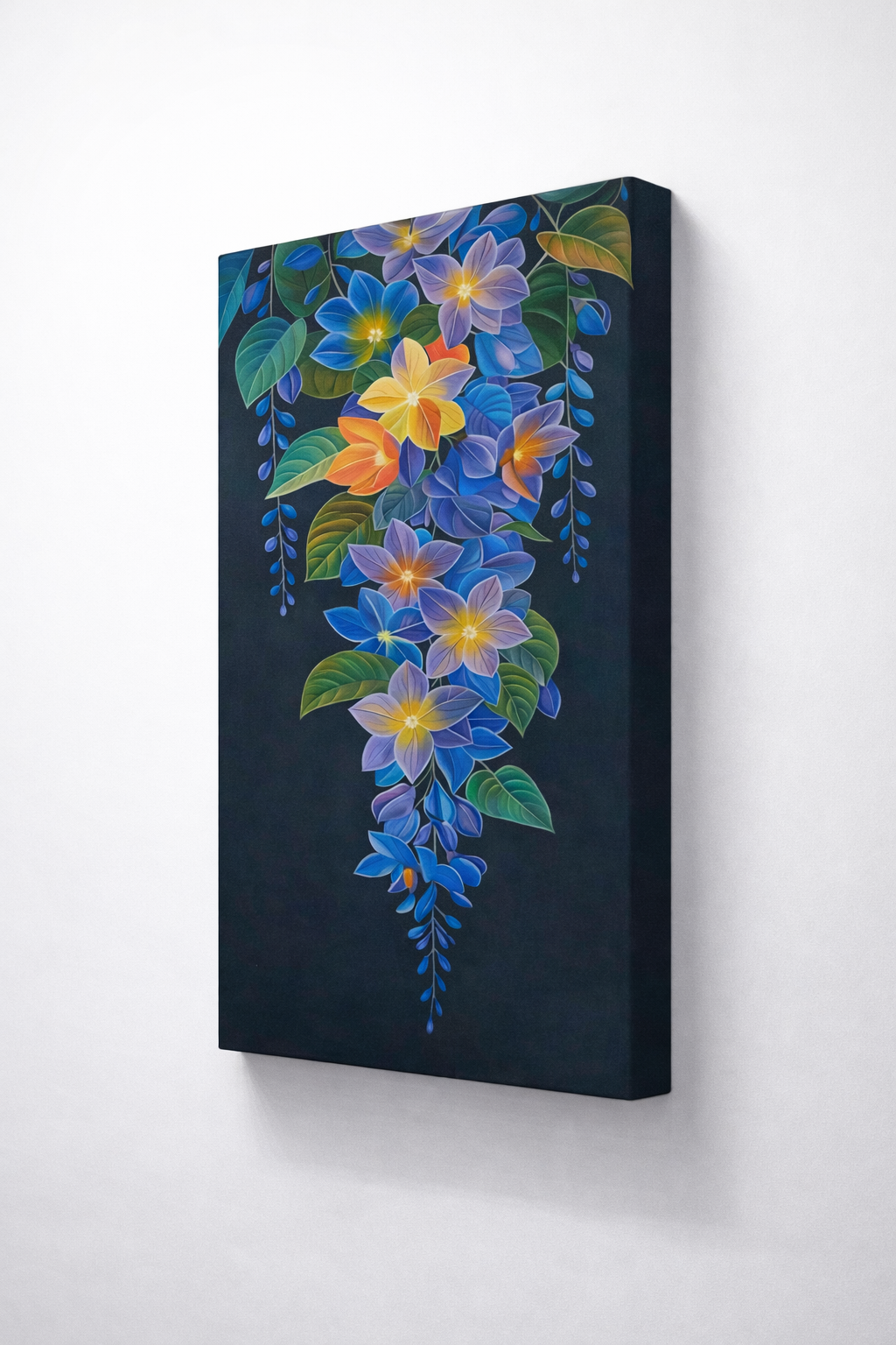 Sapphire Bloom -Acrylic Canvas Paintings