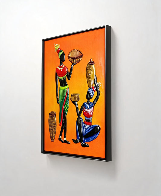 'African Tribal ' -Mural Acrylic Canvas Paintings