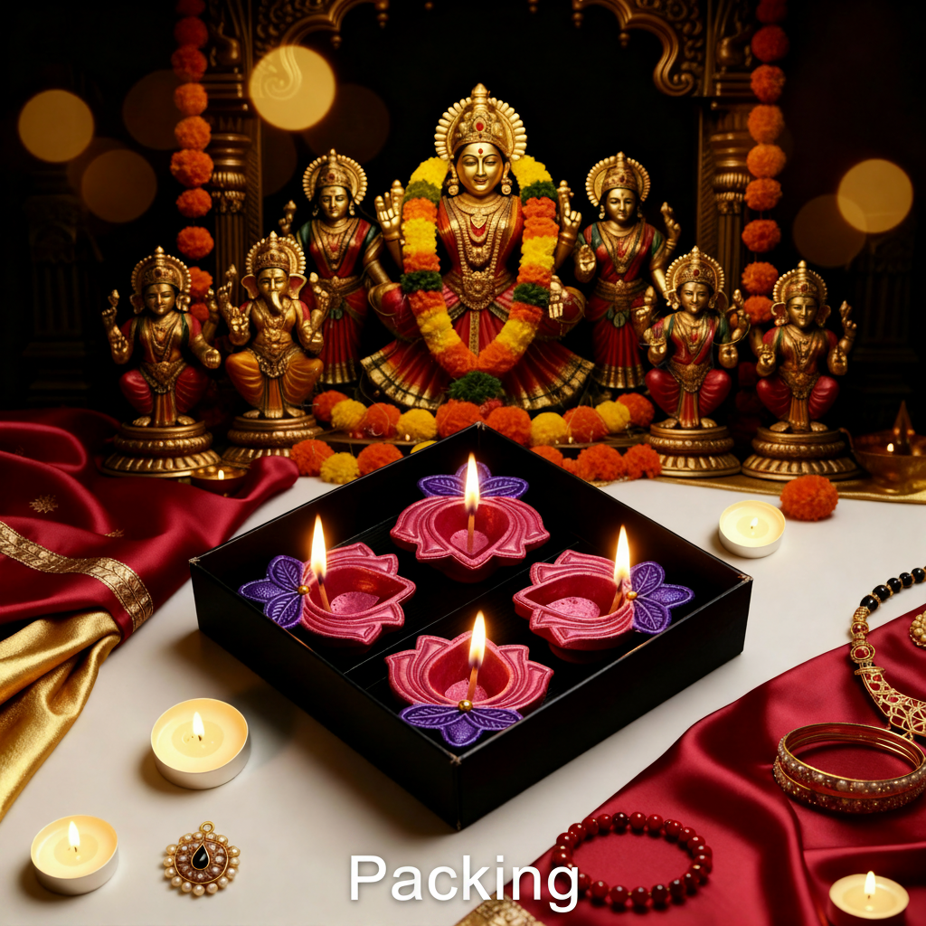 Jewel of Festival  : Hand-Painted Terracotta Diyas