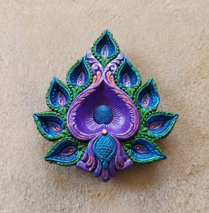 Jewel of Festival  : Multi Bati Hand-Painted Terracotta Diyas