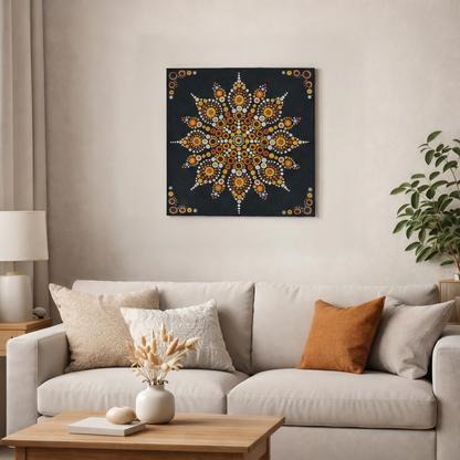 Golden Ember  --The Jewel of Dot Mandala Arts