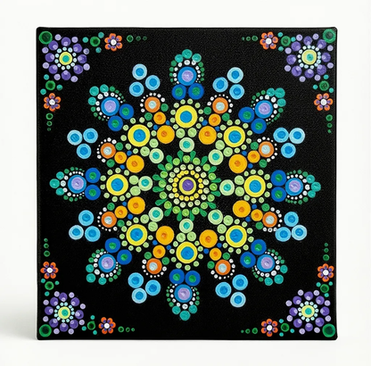 Radiant Bloom -The Jewel of Dot Mandala Arts