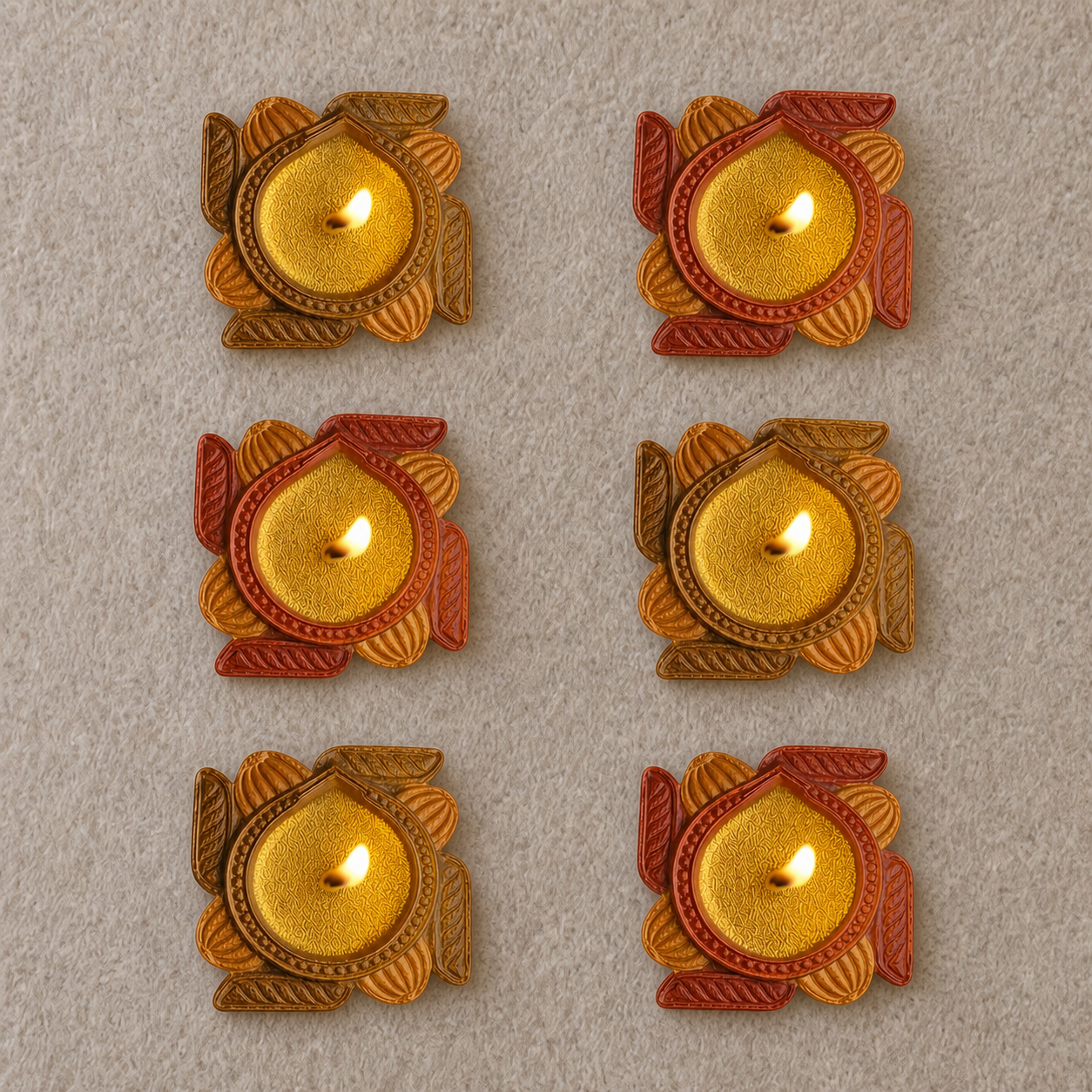 Jewel of Festival  :Hand-Painted Terracotta Diyas