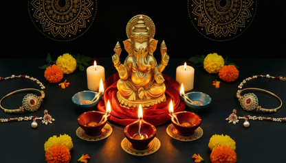 Jewel of Festival  :Hand-Painted Terracotta Diyas
