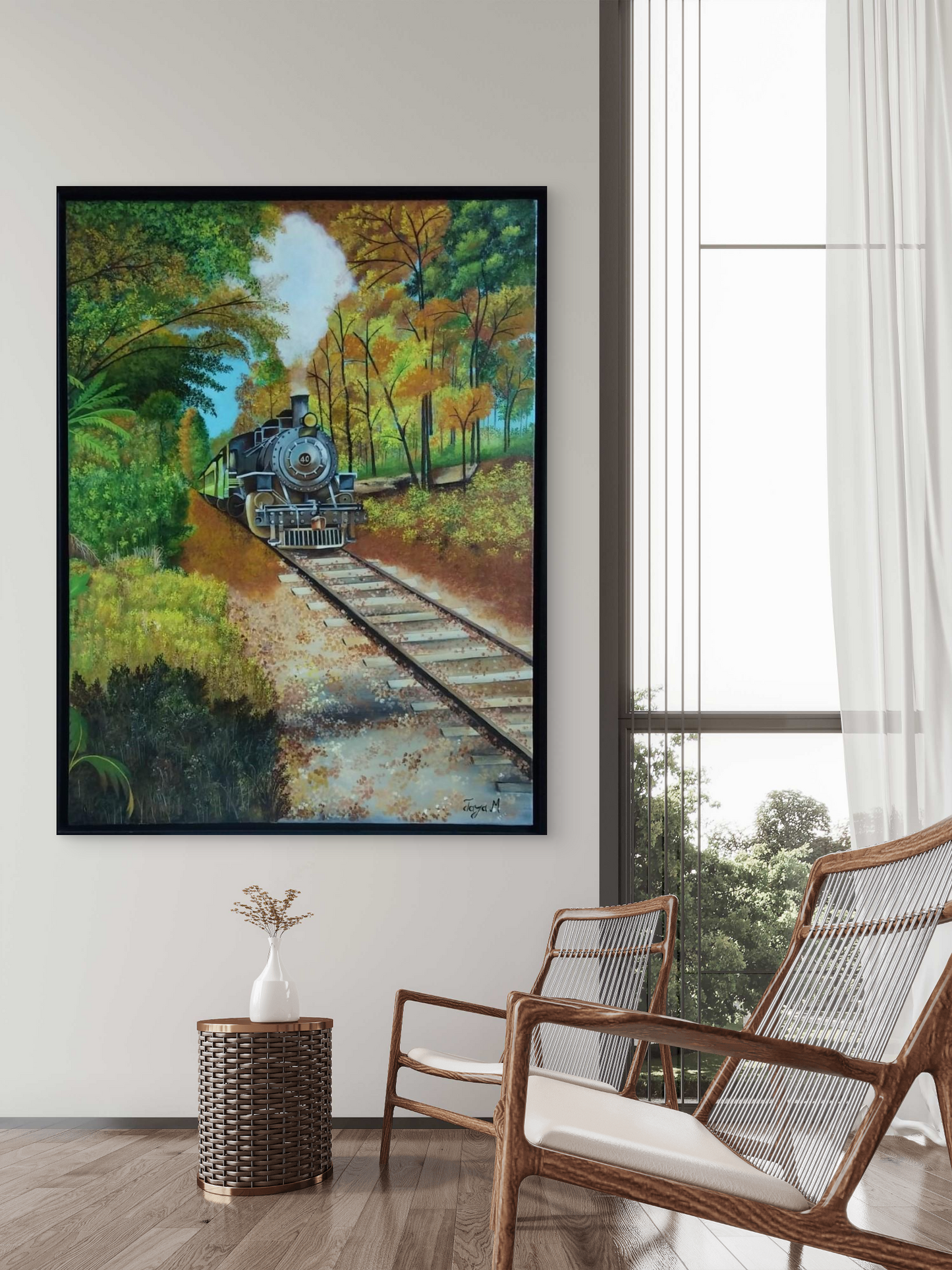 Memories on The Rails -Acrylic Canvas Paintings