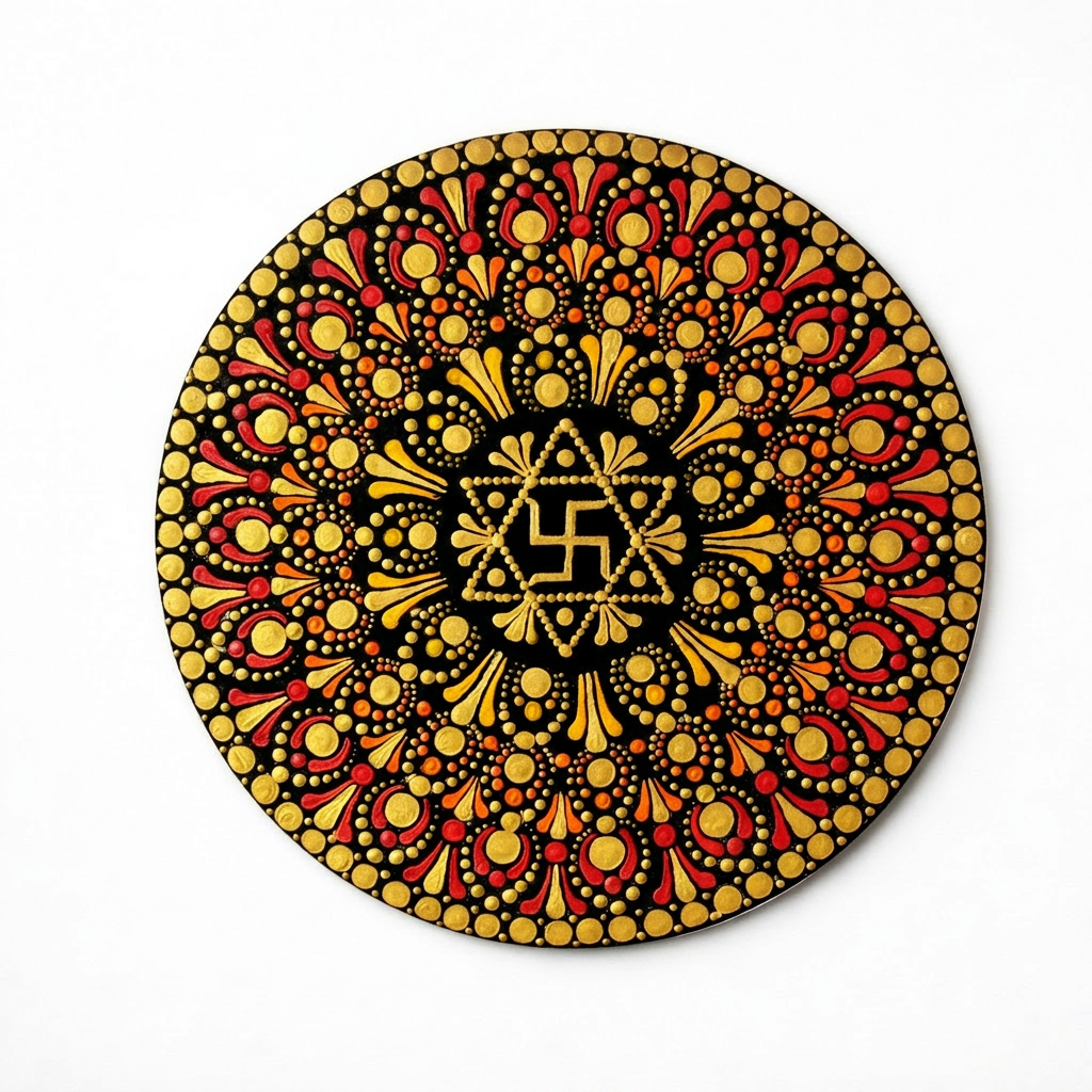 Swastik -The Jewel of Dot Mandala Arts