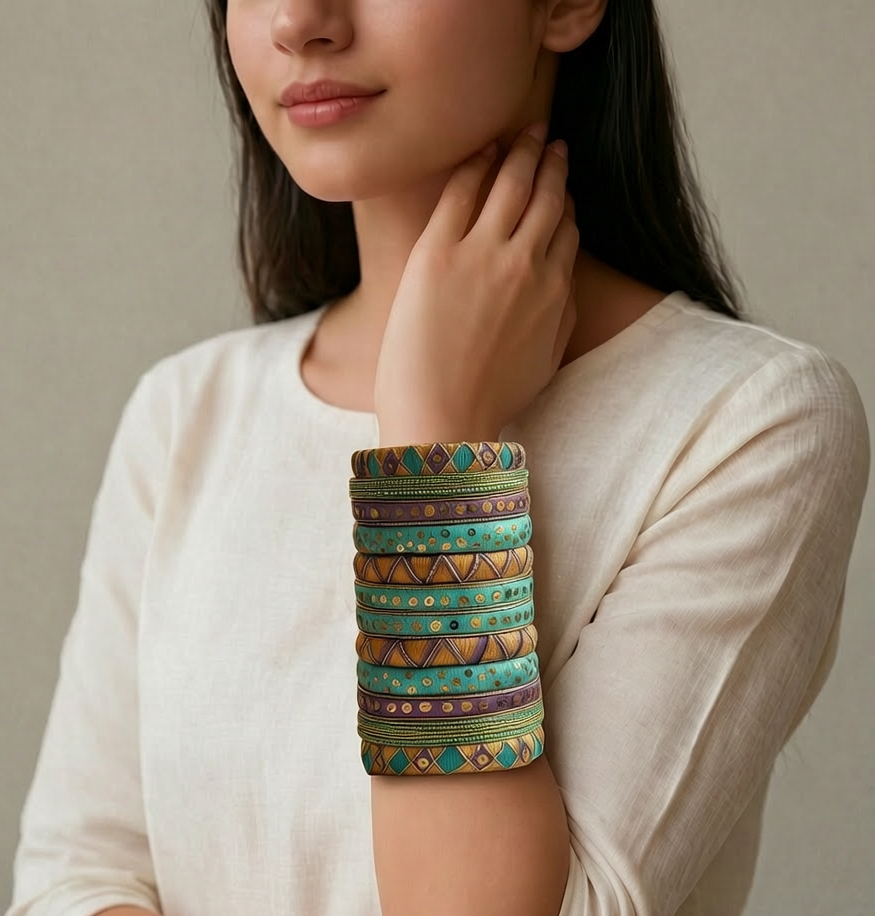 Mayura - Cotton Thread Bangles (Bridal Collection)