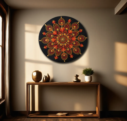 Autumn Glow -The Jewel of Dot Mandala Arts