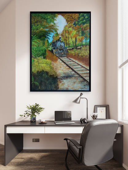 Memories on The Rails -Acrylic Canvas Paintings