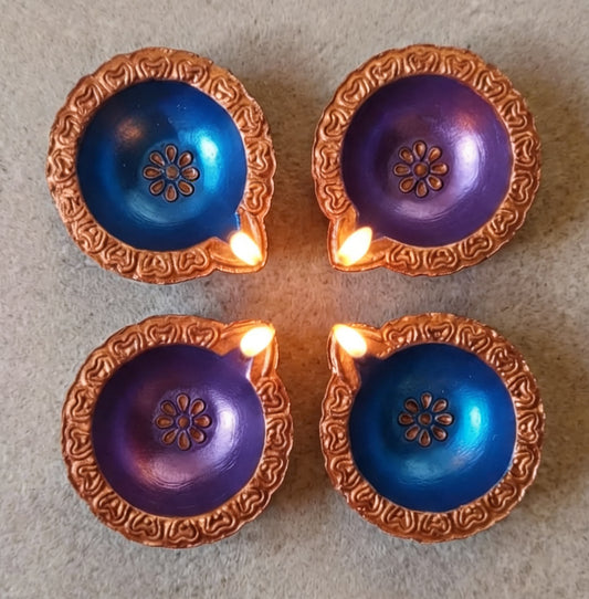 Jewel of Festival  : Hand-Painted Terracotta Diyas