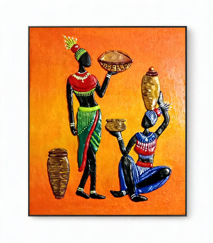 'African Tribal ' -Mural Acrylic Canvas Paintings