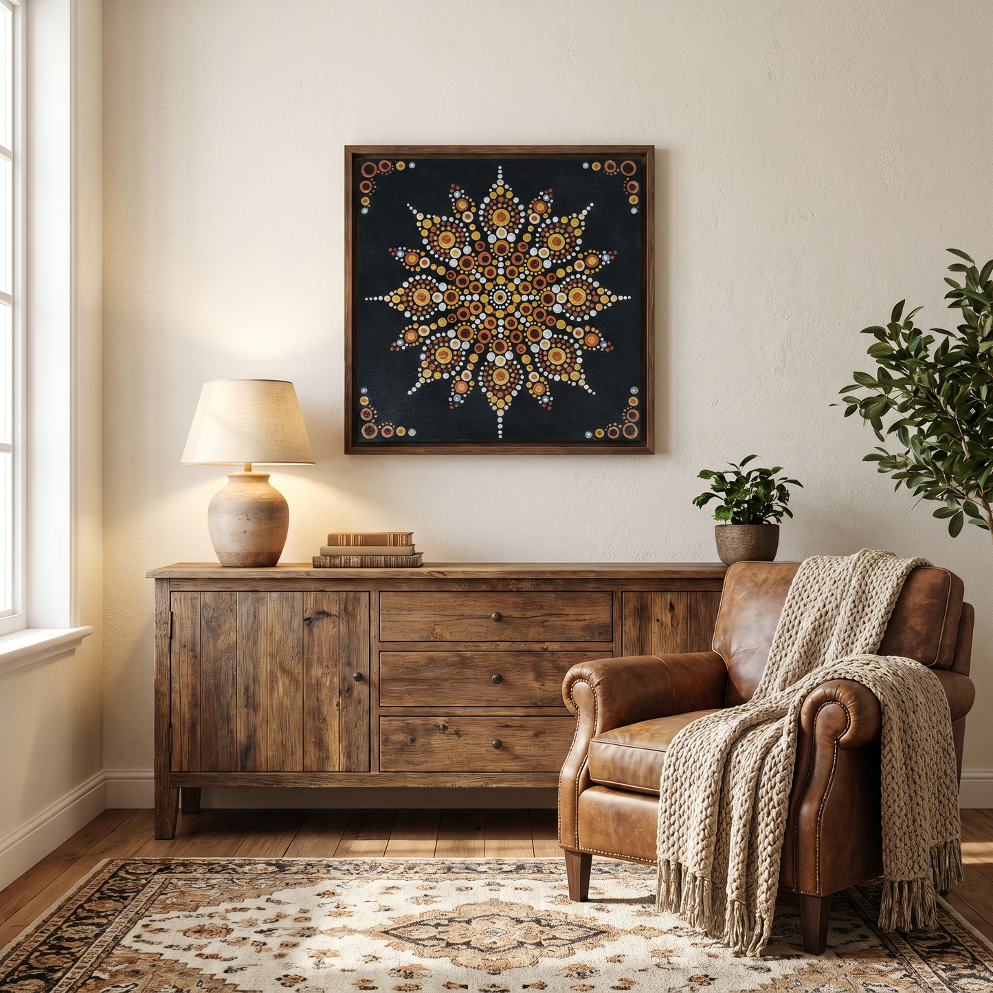 Golden Ember  --The Jewel of Dot Mandala Arts