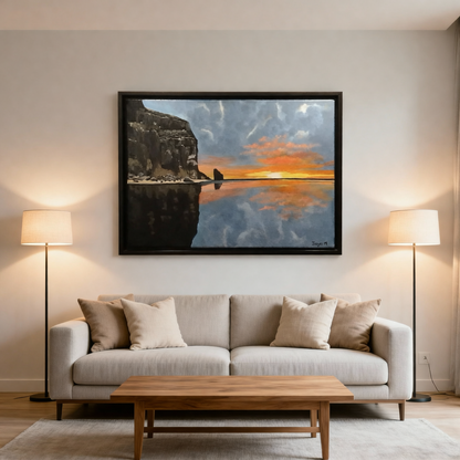 Bali Sunset Reflection -Acrylic Canvas Paintings