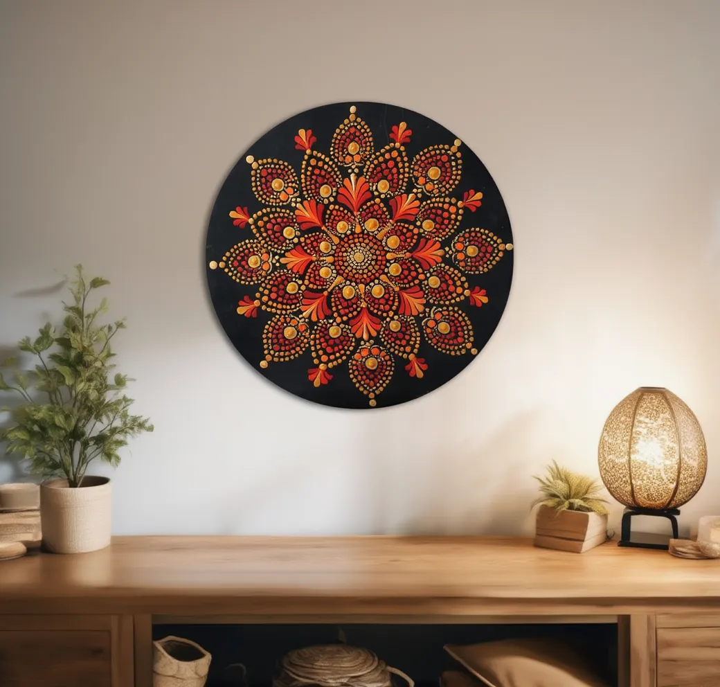 Autumn Glow -The Jewel of Dot Mandala Arts