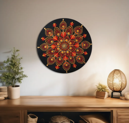 Autumn Glow -The Jewel of Dot Mandala Arts