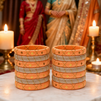 Padmarāga- Acrylic Thread Bangles