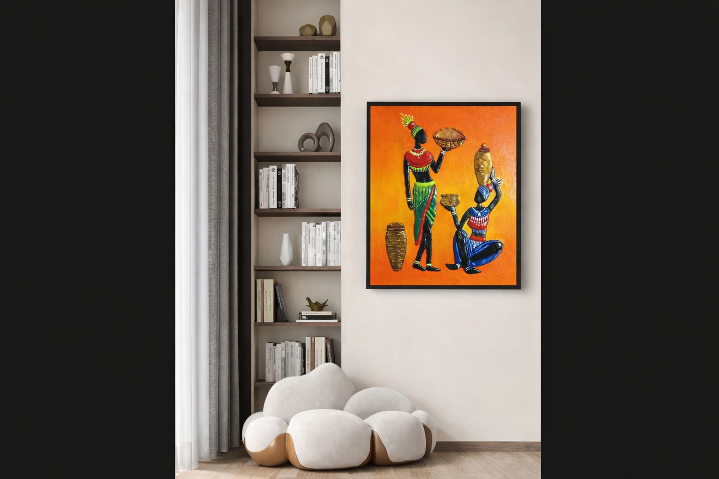 'African Tribal ' -Mural Acrylic Canvas Paintings