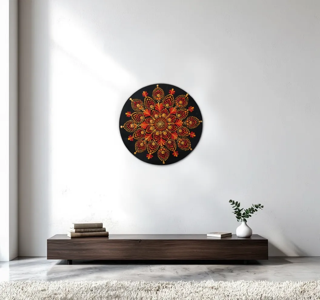 Autumn Glow -The Jewel of Dot Mandala Arts